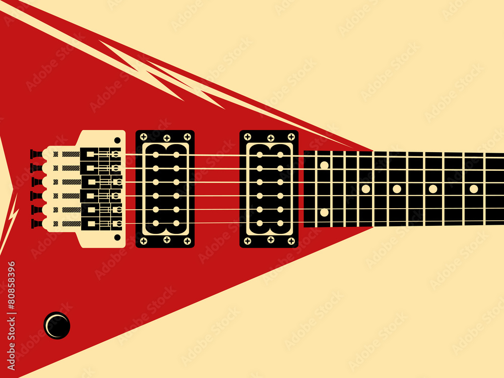 Naklejka premium Electric guitar, vector