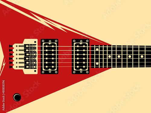 Electric guitar, vector