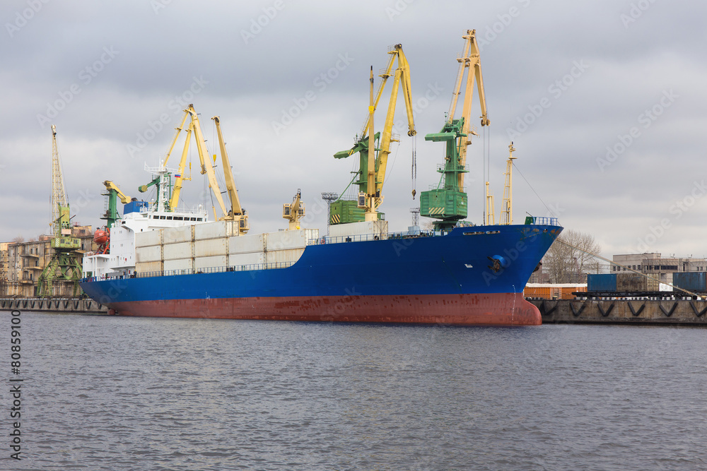 cargo ship at berth