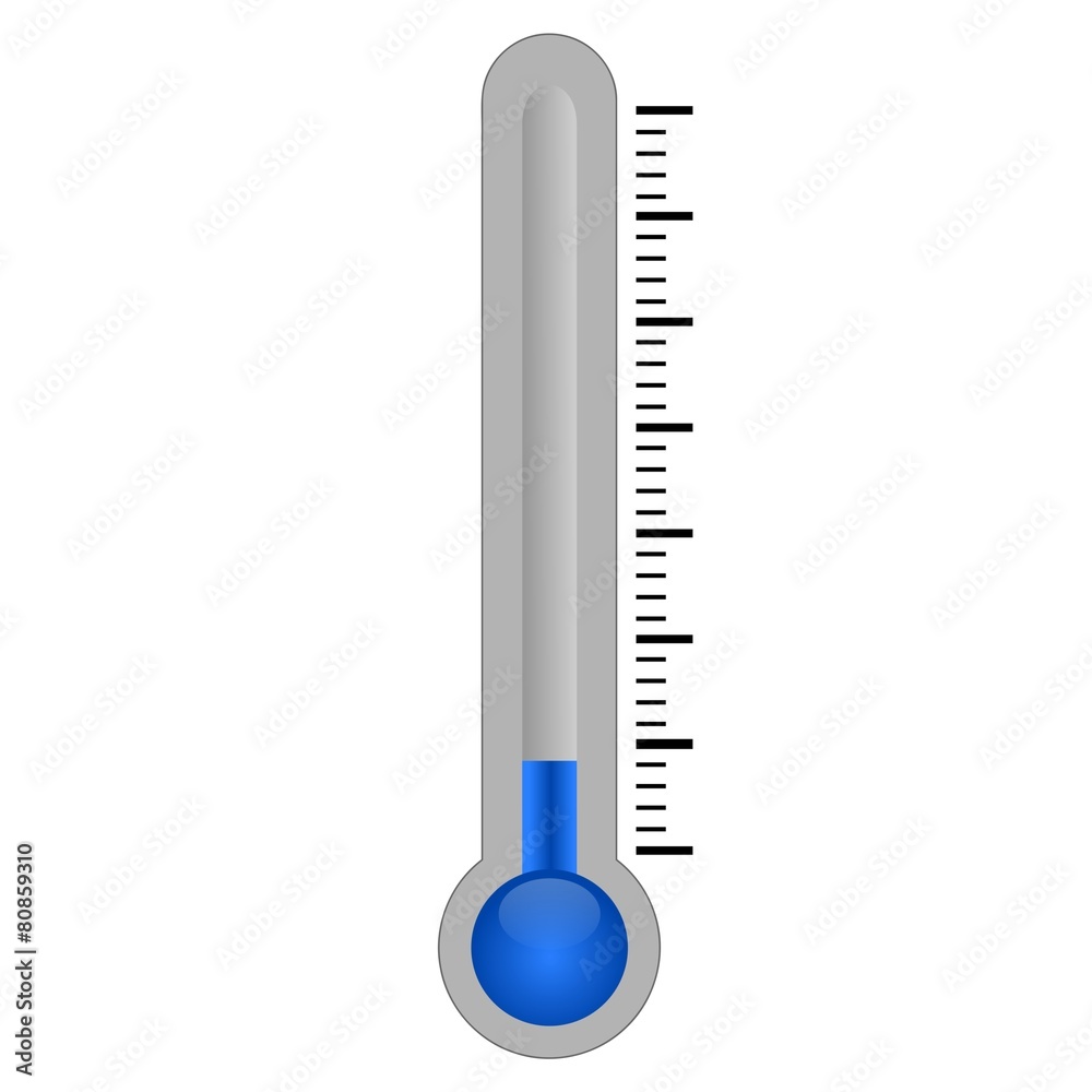 Thermometer winter temperature - illustration Thermometer winter temperature - illustration