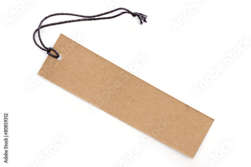 label on the white background