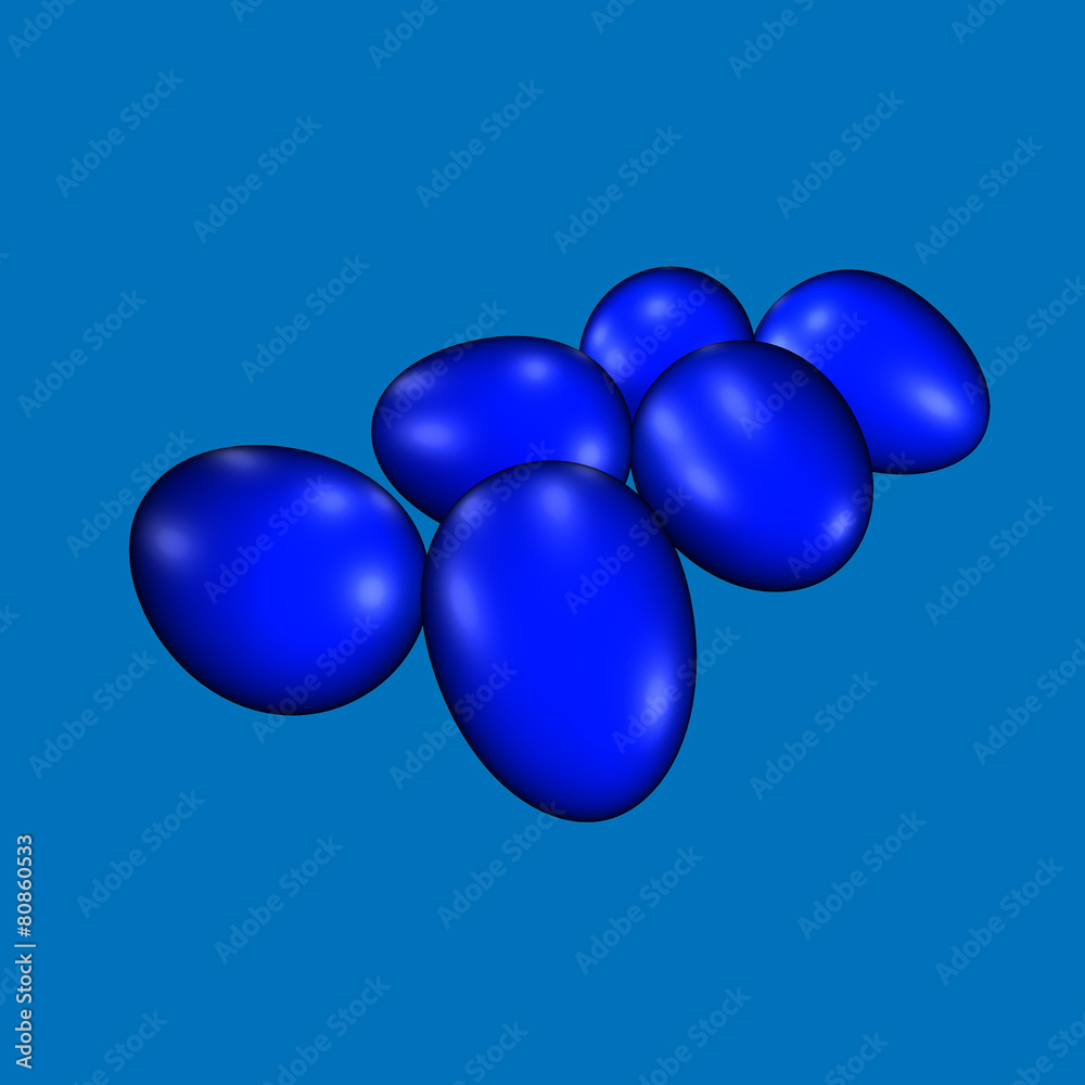 Fototapeta premium Blue Easter Eggs
