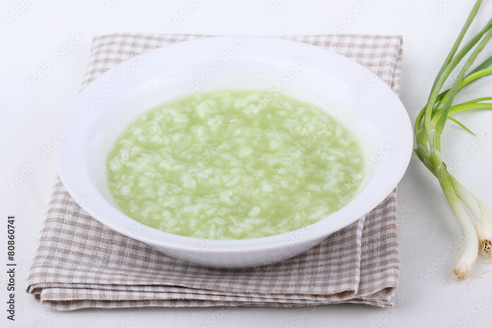 Rice pudding in an individual bowl Rice pudding in an individual bowl