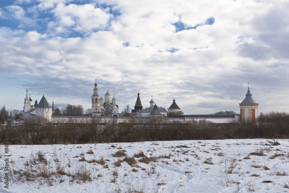 Спасо-Прилуцкий монастырь ранней весной. Вологда, Россия