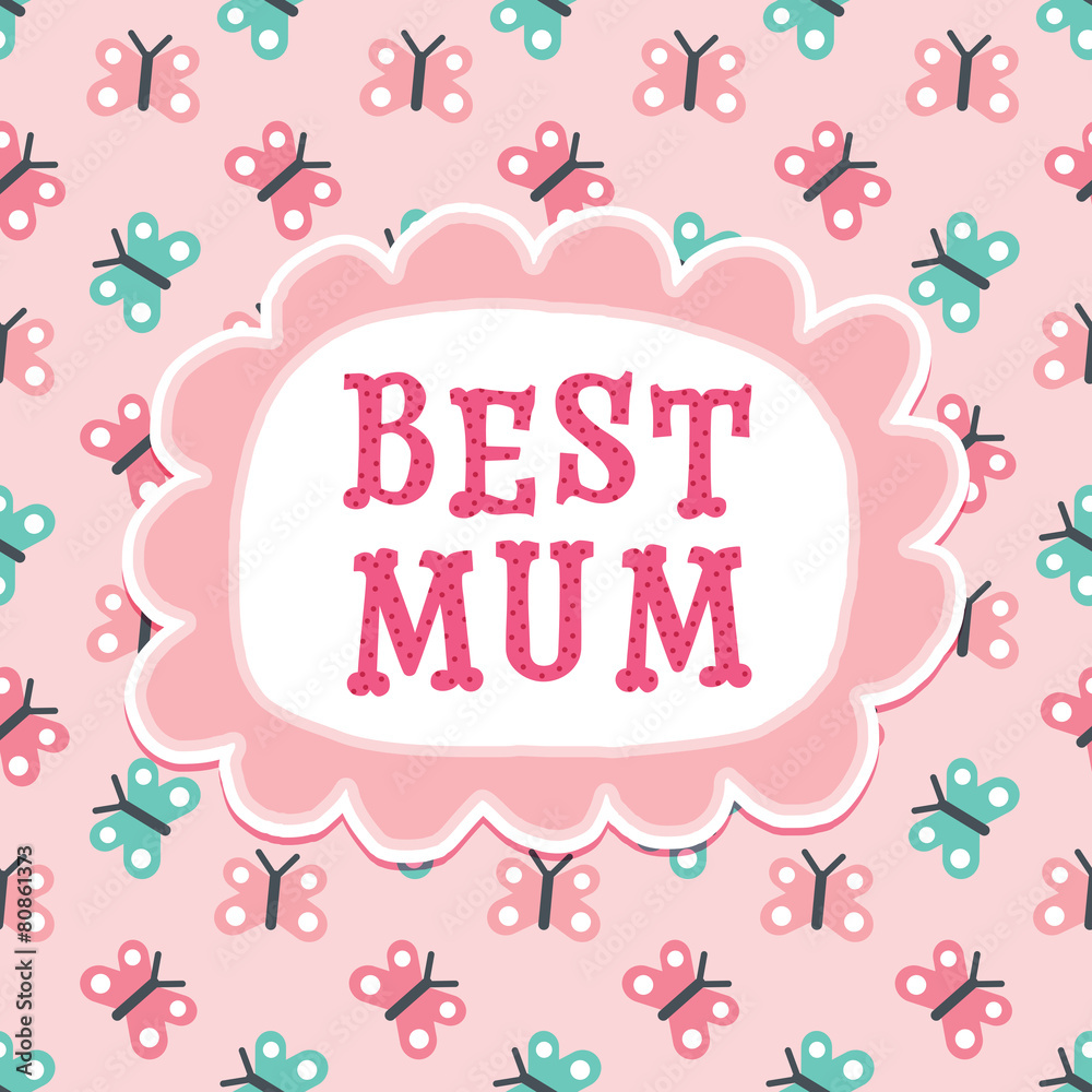 cute mothers day or birthday card best mum butterflies peach cute mothers day or birthday card best mum butterflies peach