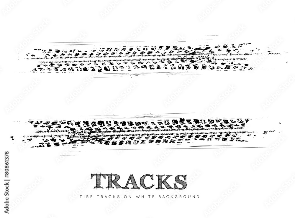 Fototapeta premium Tire tracks background