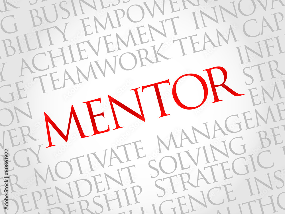 Mentor word cloud, business concept Mentor word cloud, business concept