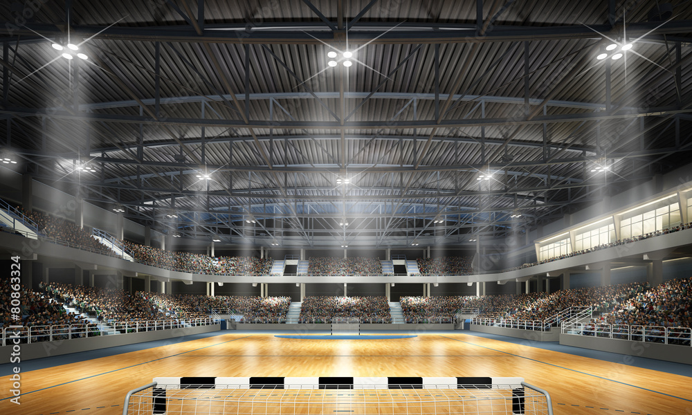 Multifunktionshalle Handball 2 - obrazy, fototapety, plakaty 