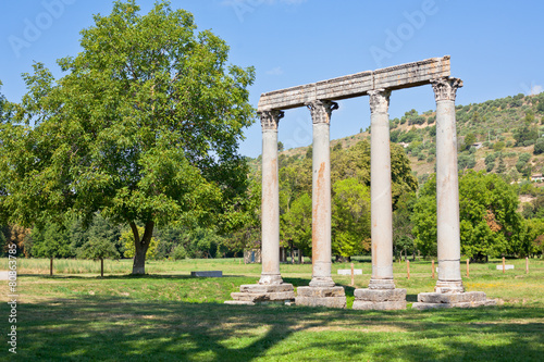 Ancient Roman Temple in Riez, France photo