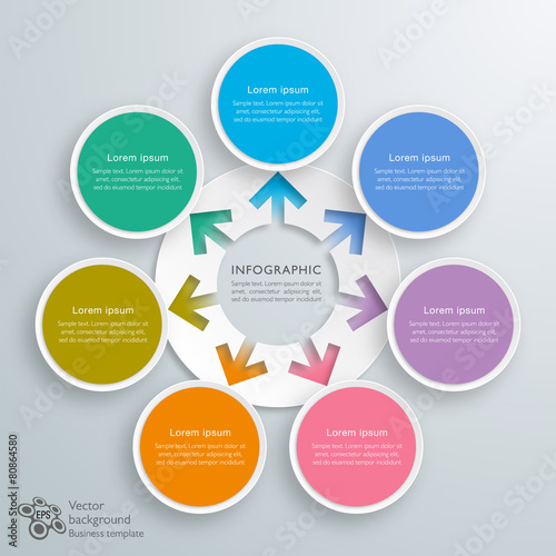 Infographics Vector Background #7-Step Process