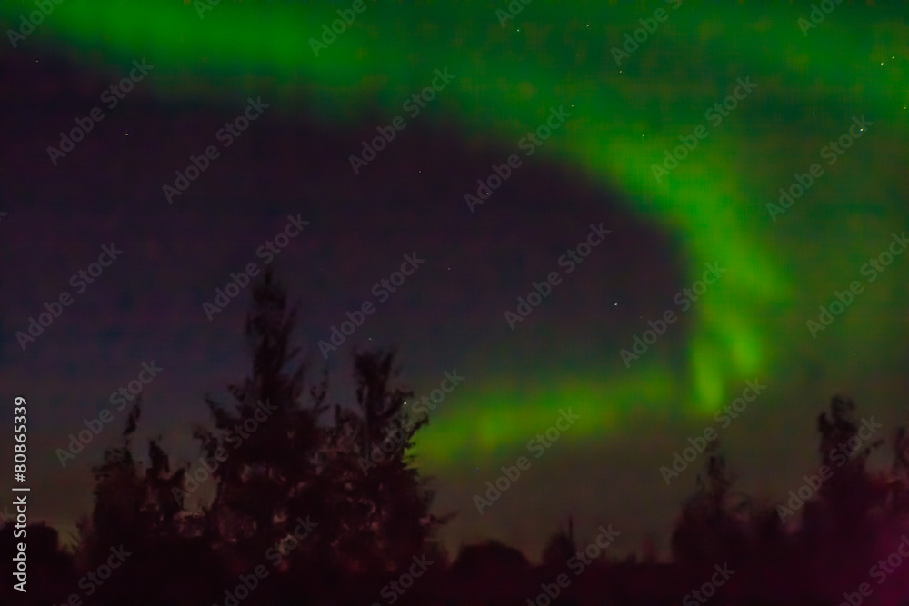 Naklejka premium Aurora Borealis Curve