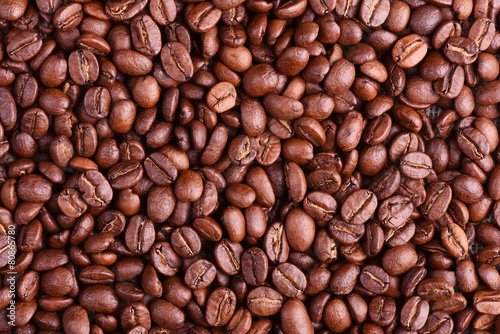 Texture of aroma fresh coffee beans