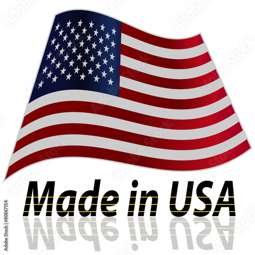 American  flag  background.