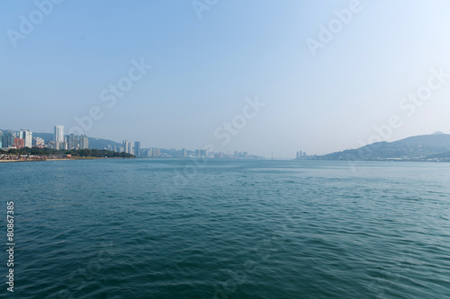Scenery of Tamsui river in New Taipei City