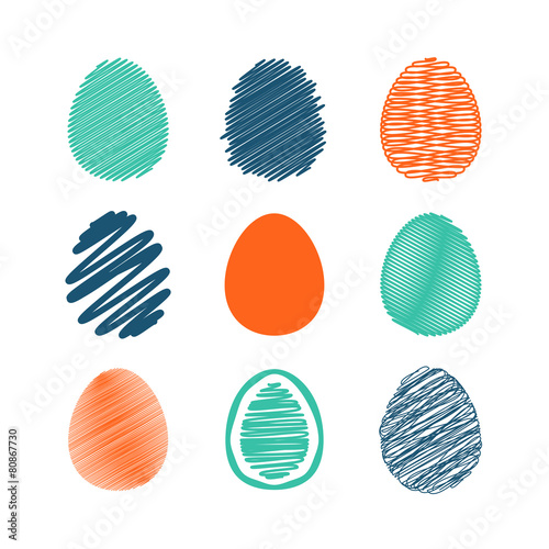 Set of easter eggs.