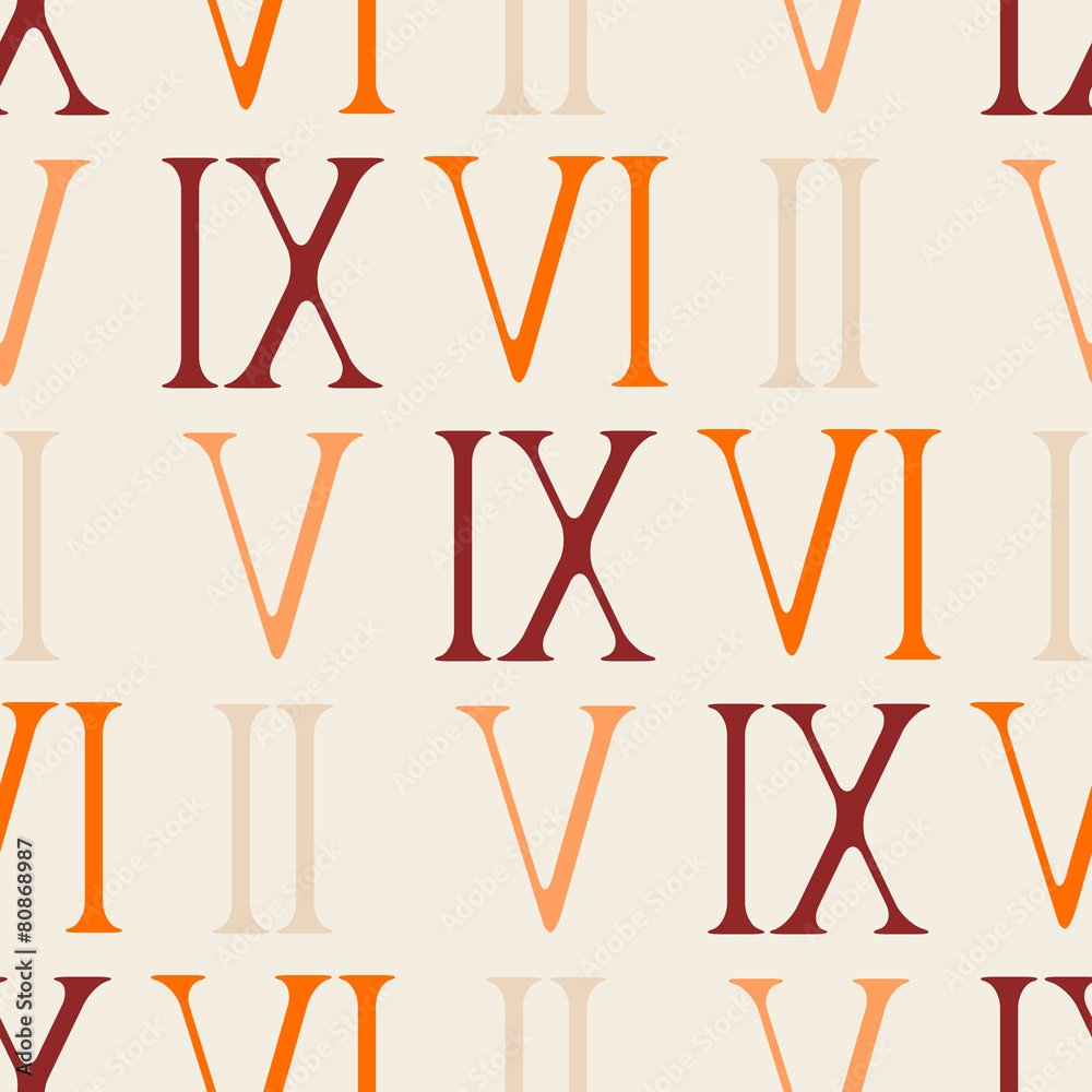 seamless background with Roman numerals seamless background with Roman numerals