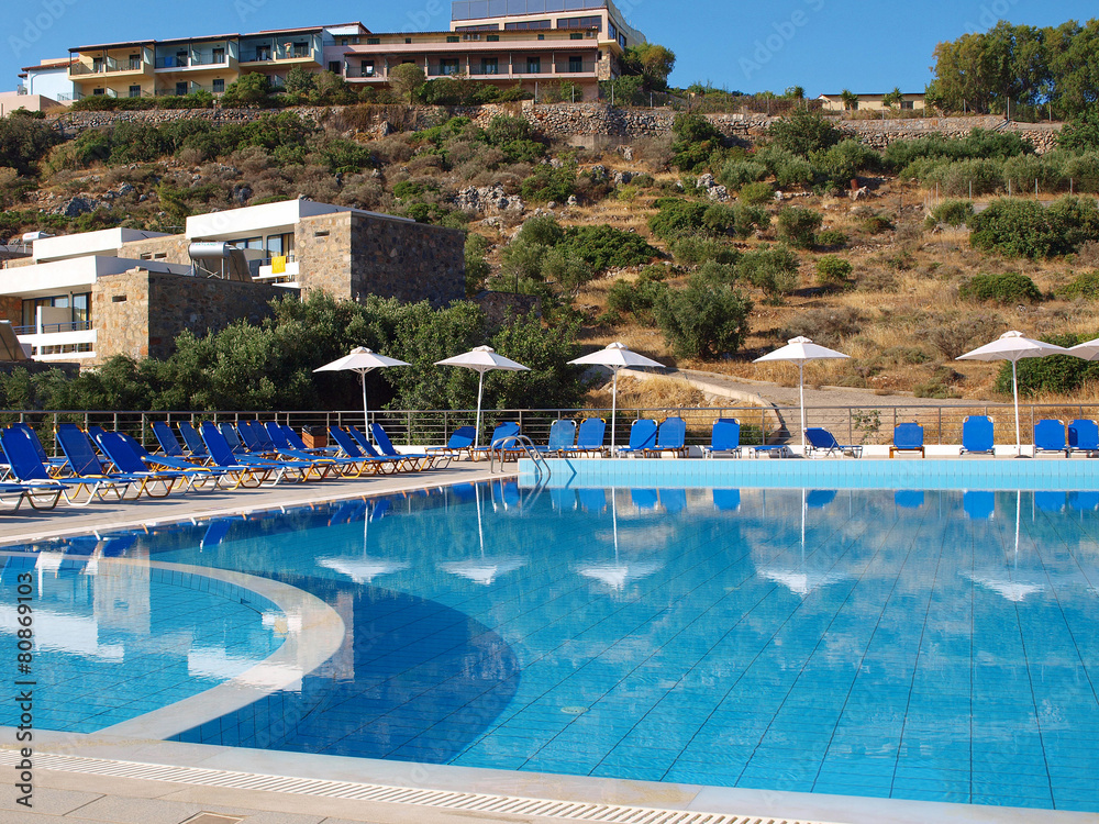 Greece, Crete - pool view