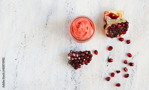 lemon and pomegranate curd