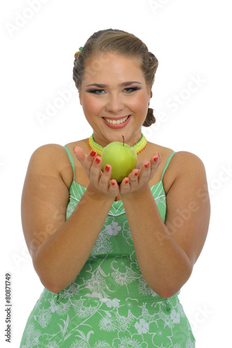 kobieta i jabłko
