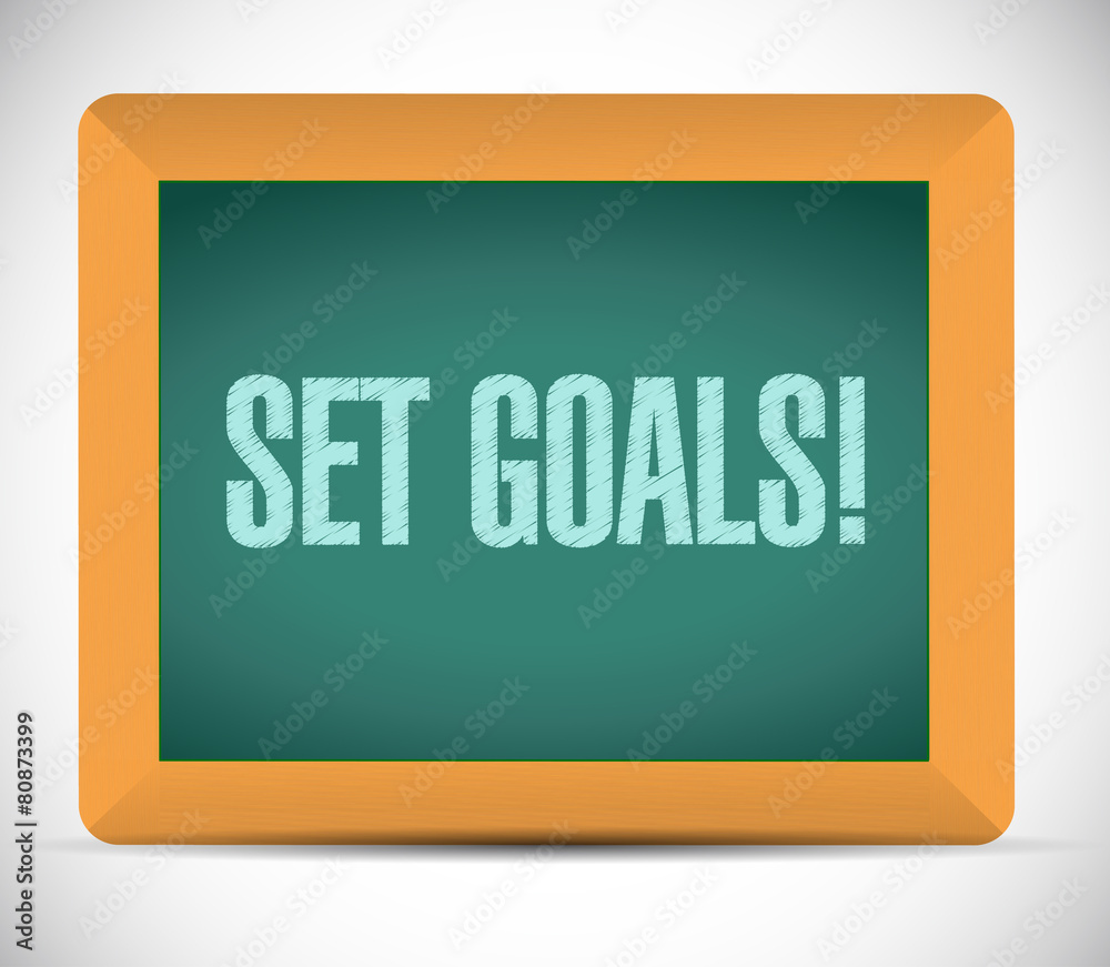 set goals board sign concept illustration design set goals board sign concept illustration design