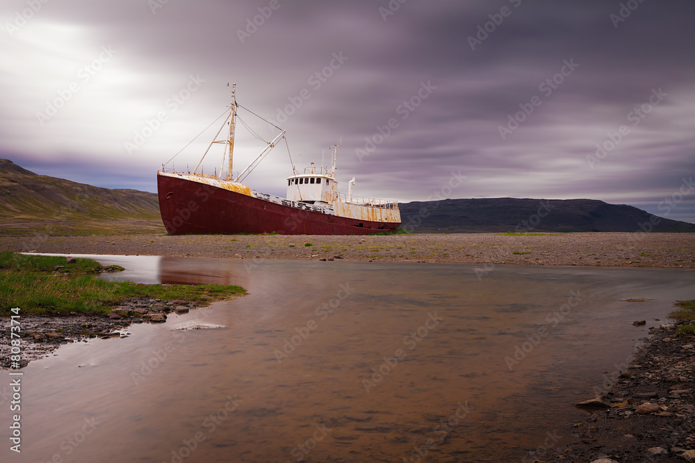 Wreck of Fishing boat, Iceland