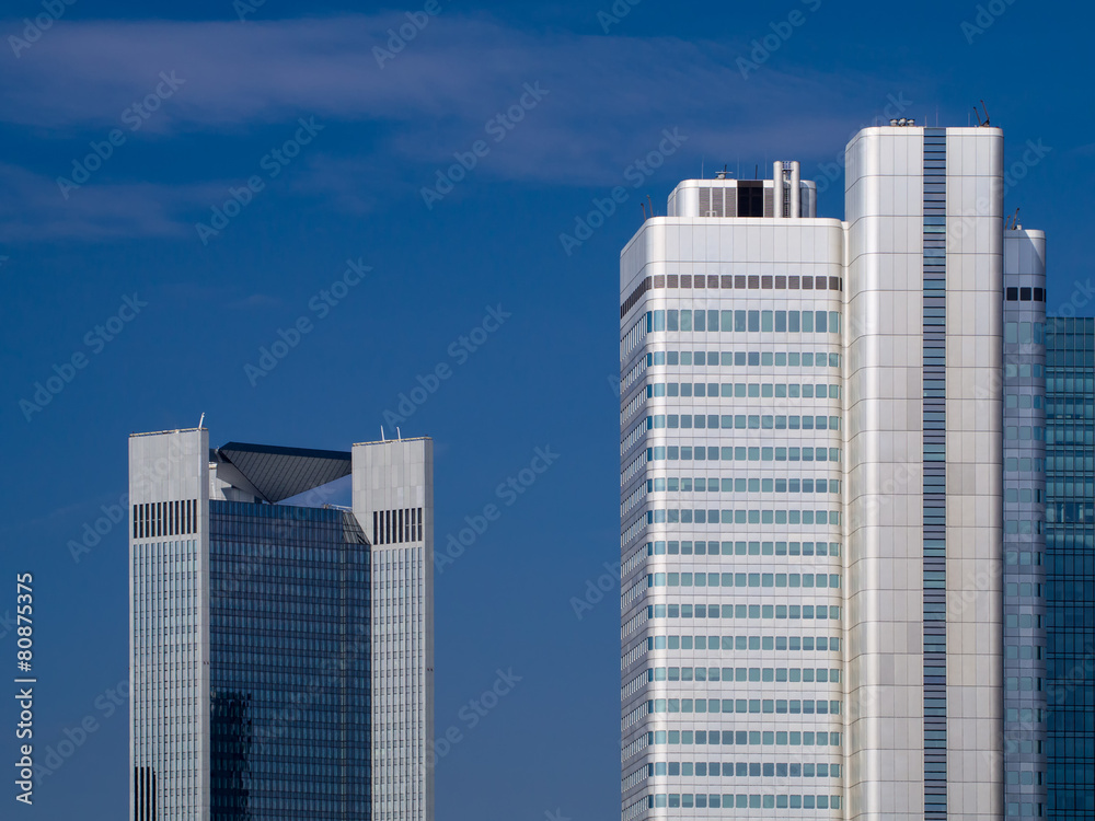 Dynamic skyscrapers in the center of Frankfurt, Germany Dynamic skyscrapers in the center of Frankfurt, Germany