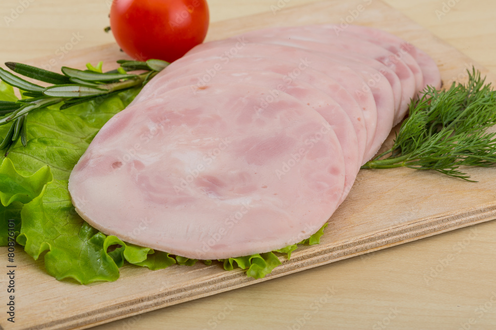 Sliced ham