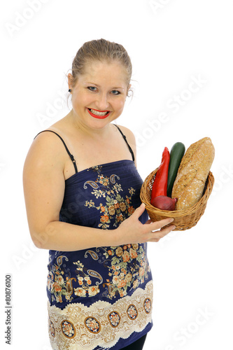 kobieta i warzywa