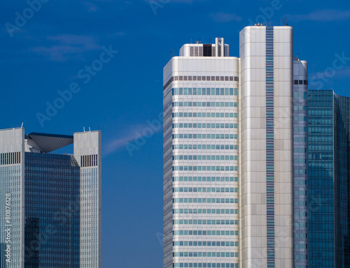 Facades of skyscrapers in the center of Frankfurt, Germany