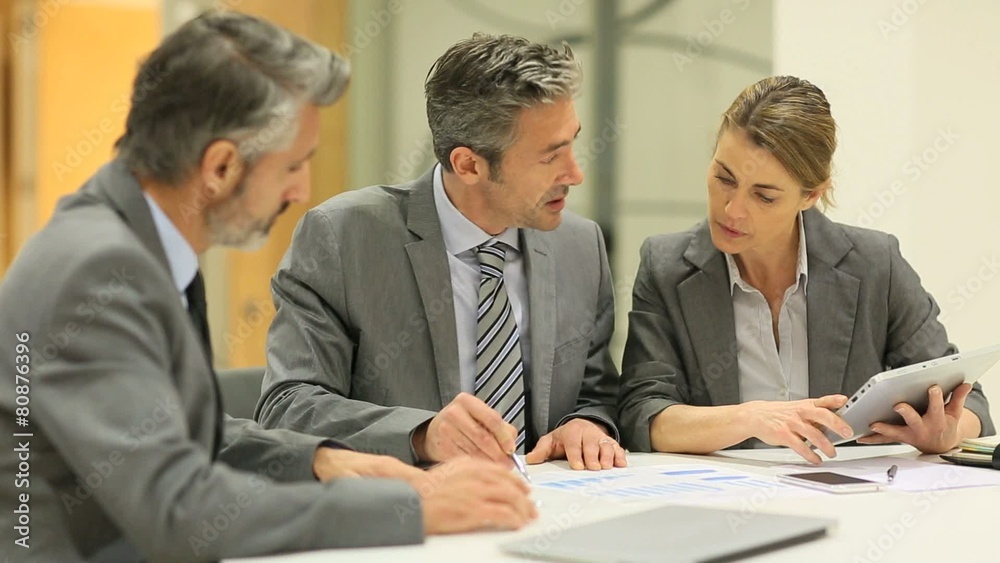 Business people in a financial meeting Business people in a financial meeting