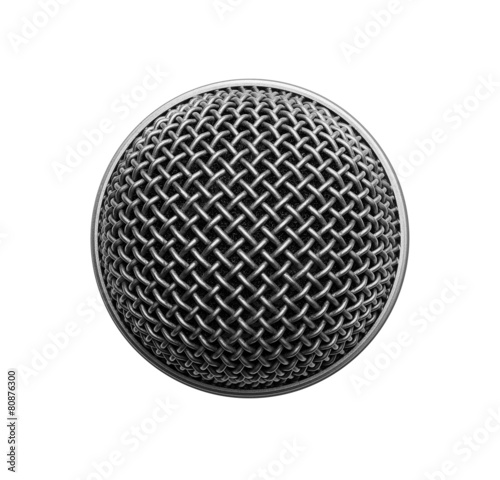 microphone head isolated on a white background © drummatra