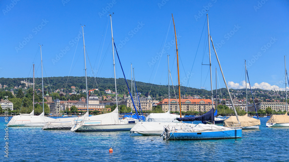Yachts on Lake Zurich