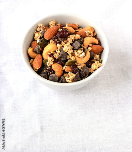 Trail Mix of dry fruits and chocolate chips