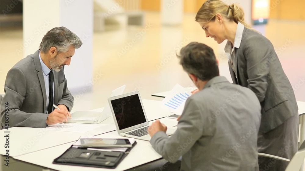 Business team in a financila meeting Business team in a financila meeting