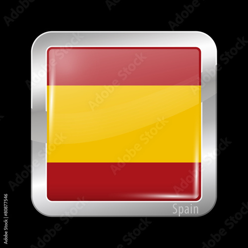 Free Download Flag of Spain. Metal Icons - GFXLoad