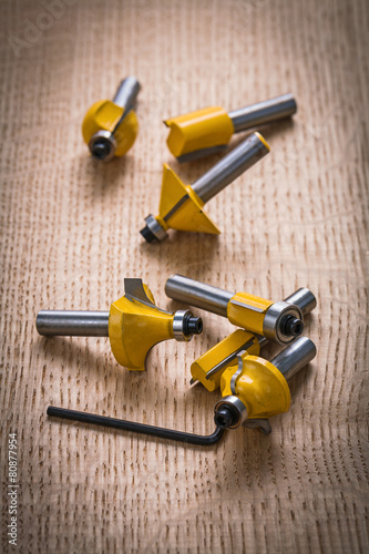 roundover router bits for woodworking on wooden board