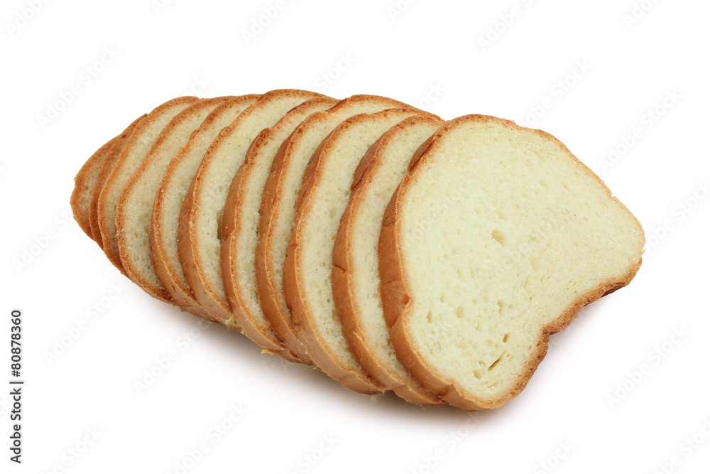 sliced bread isolated on white background sliced bread isolated on white background