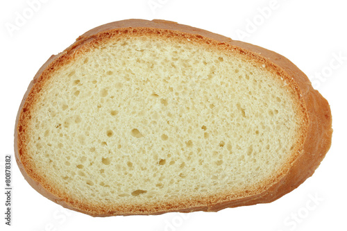 slice bread isolated on white background