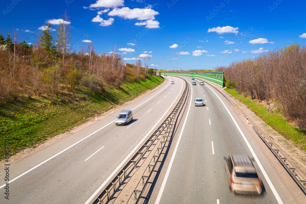 Fototapeta premium Highway bypass near Gdansk in Poland
