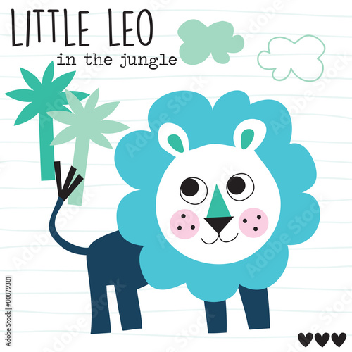 cute leo vector illustration