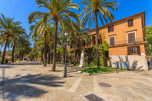 Historic buildings in old town of Palma de Mallorca  Spain