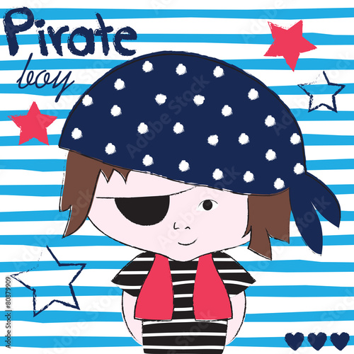pirate boy vector illustration