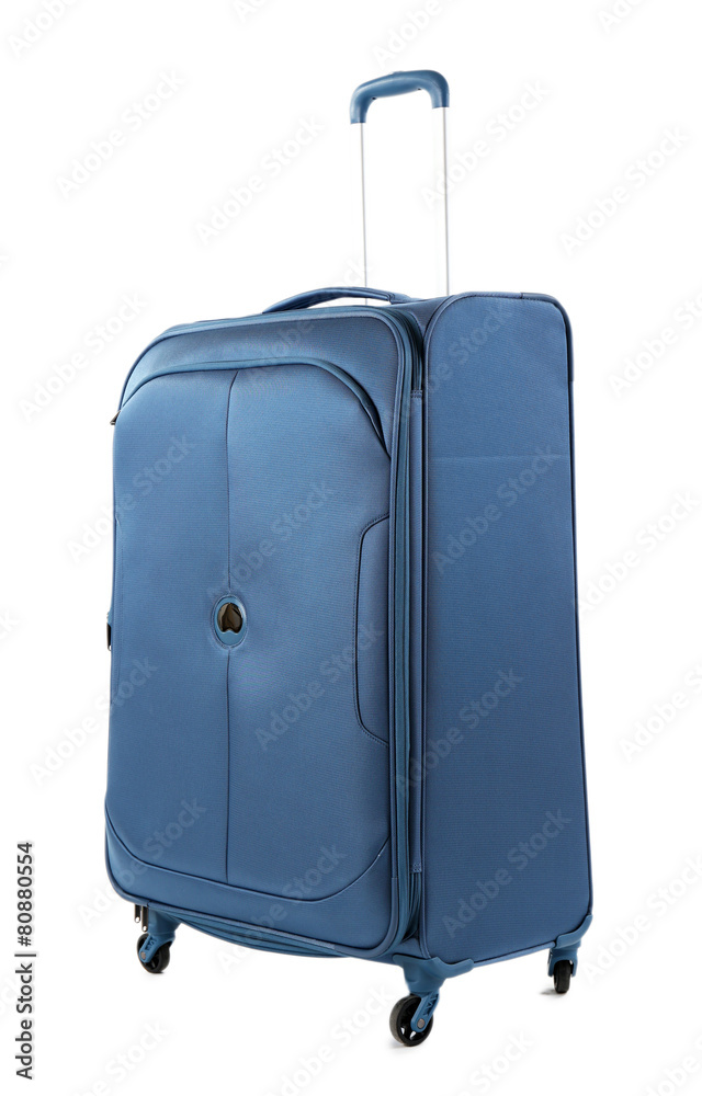 Blue suitcase isolated on white Blue suitcase isolated on white