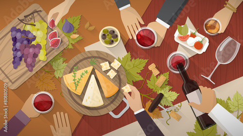Wine and cheese tasting