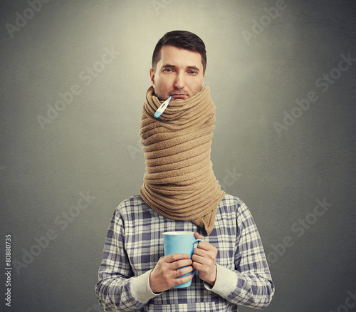 Bilde på lerret sad man with long neck