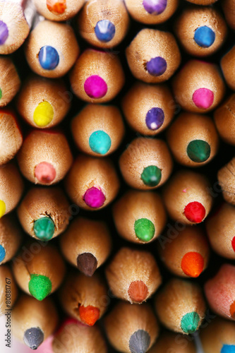 Colorful pencils, close up