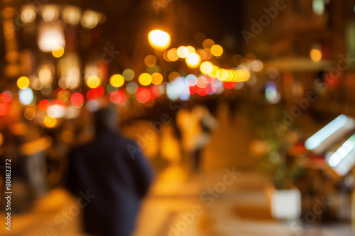 Wallpaper Mural out of focus Bild einer Stadtszene bei Nacht Torontodigital.ca