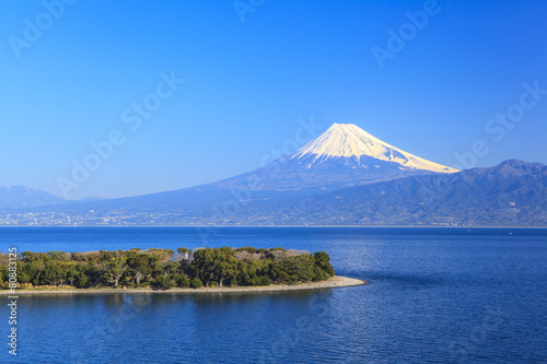 Osezaki and Mt. Fuji seen from Nishiizu, Shizuoka, Japan