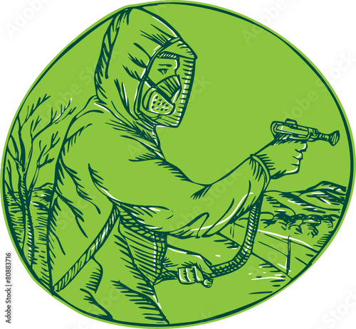 Herbicide Pesticide Control Exterminator Spraying Etching