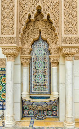 Detail architecture of Moroccan Pavilion in Putrajaya Malaysia